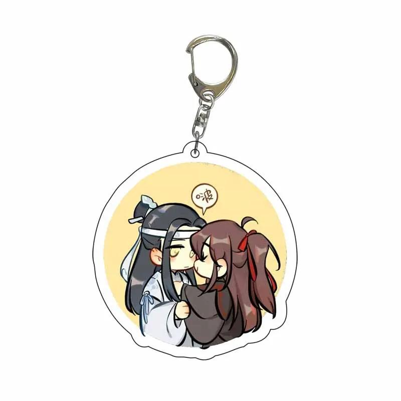 Creative Anime Tian Guan Ci Fu Acrylic Keychain Xie Lian Hua Cheng Figures Key Chains Mo Dao Zu Shi Pendant Decoration Fans