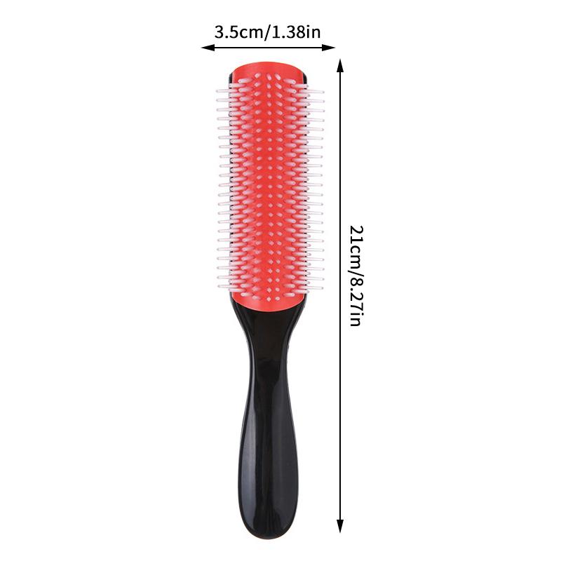 

9-рядная расческа для распутывания волос, расческа для распутывания волос, массажер для кожи головы, прямая, вьющаяся, влажная, расческа для волос своими руками L розовый