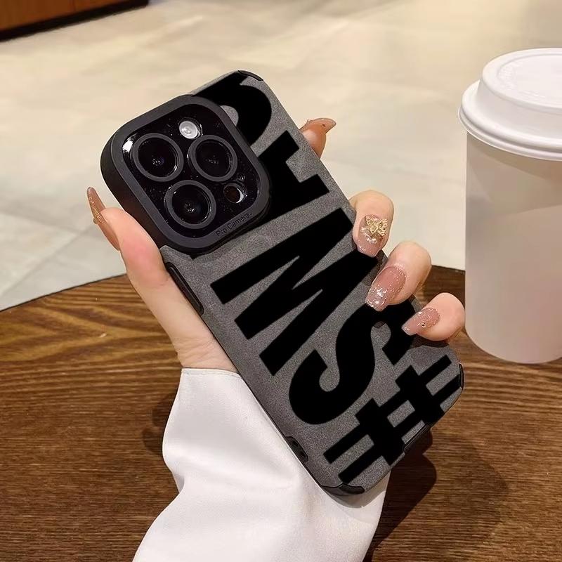SWAG Black Letter Phone Case For iPhone 16 15 17 Pro Max 14 13 12 11 17 Air XR X XS 7 8 Plus 16E Shockproof Protective Cover