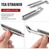Bärbara Hemma Te Tillbehör Filter Rostfritt Stål Tekanna Rördesign Tesked Bryggare Långt Handtag Metall Kreativ Kopp