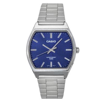 Standard Analog Stainless Steel Blue Dial Quartz MTP-B140D-2A Mens Watch