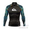 Quiksilver Long Sleeve Rash Guard Men UV Protection Quick Dry Surfing Dive Top