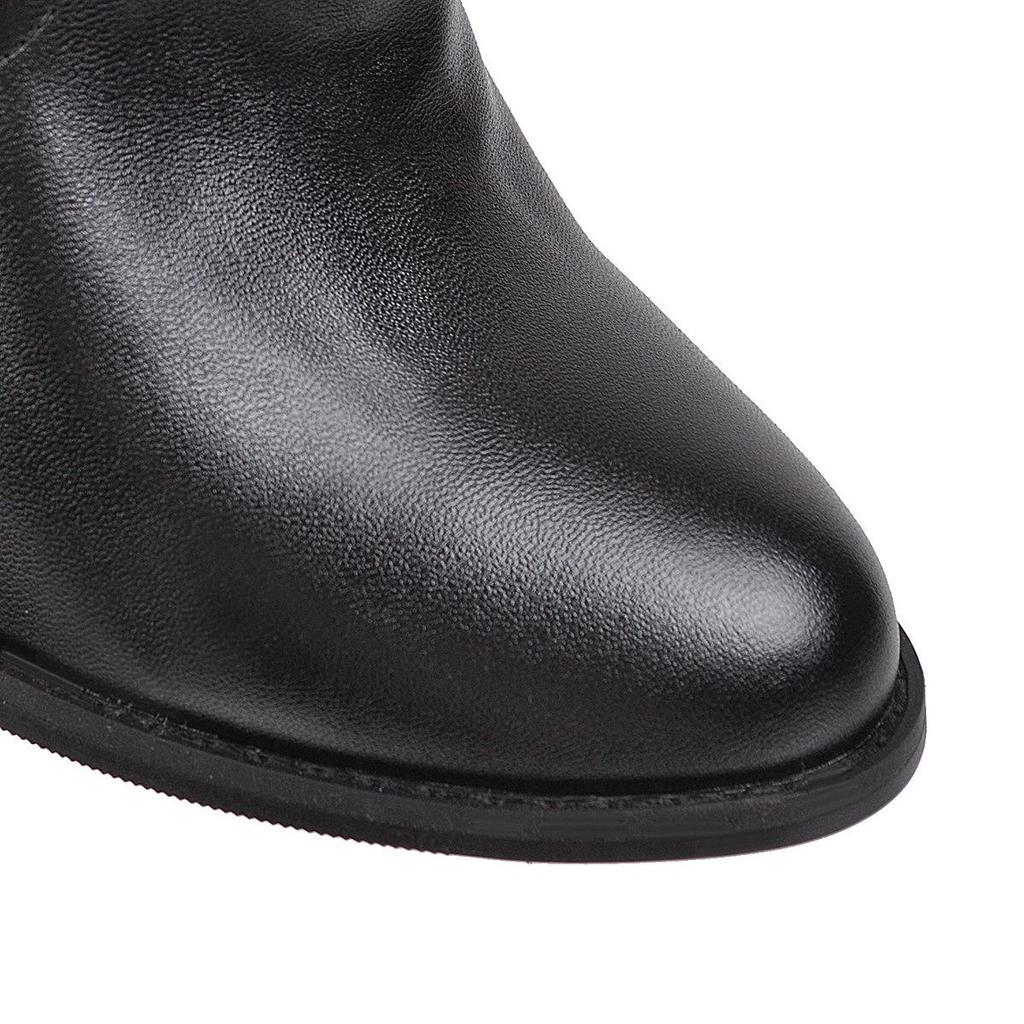 J/Winter New High Heel Thick Heel Round Toe Short Boots European and American Feng Shui Diamond Belt Decorative Women's Boots