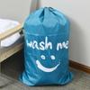 Smile Shape Laundry Bag Nylon Drawstring Laundry Bag Travel Storage Pouch Machine Washable Dirty Clothes Organizer