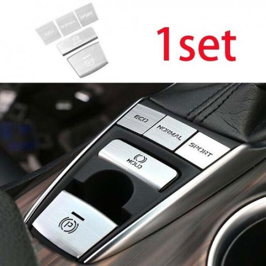 5PC Silver For Toyota Camry Alloy Center Console Button Switch Sticker 2018-