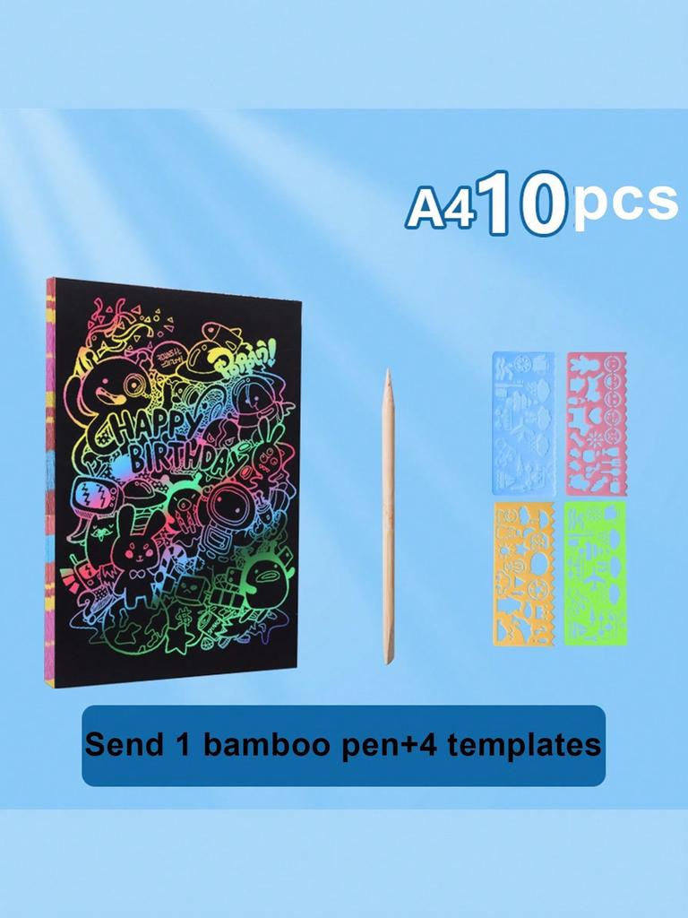 10/20 Stück Lustige Graffiti Kratzpapier, 21,0 x 29,7 cm(8,27 x 11,69 Zoll), Bastelartikel, Geburtstagsgeschenk, Kratzbild