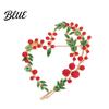 Hat Decoration Vintage Oil Drop Mimosa Fruit Brooch Love Wreath