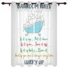 Text Stripes Window Curtains Home Decor Living Room Curtains Kitchen Drapes Panel Curtains for Bedroom