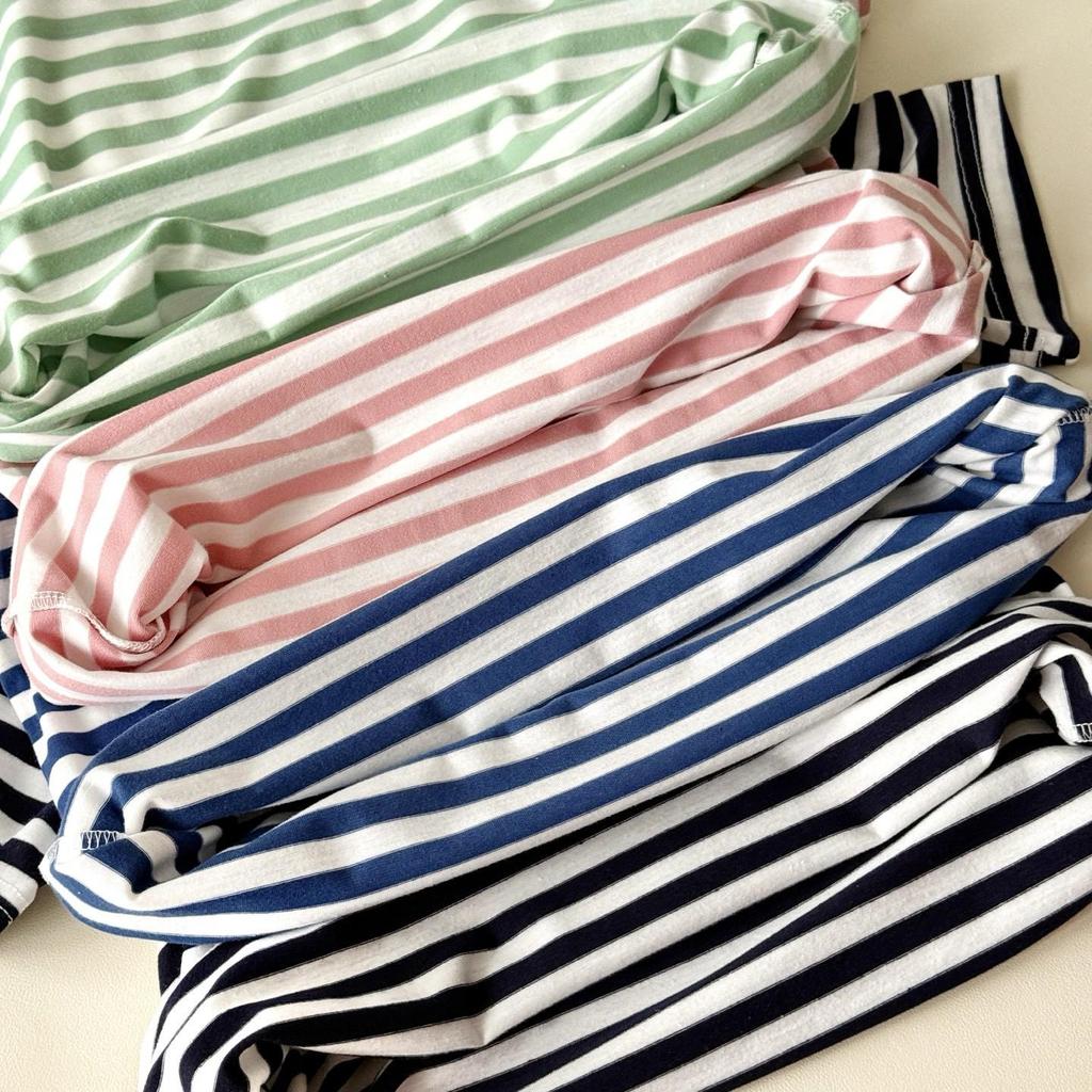 2026 Kids' Classic Summer Short Sleeve Striped Cotton T-Shirt