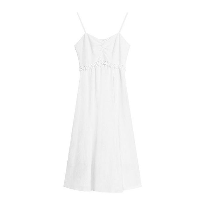 

[With zipper + inner lining] New ballet long dress of the year, small package, high waist and thin suspender skirt S