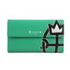 Castelbajac Long Wallet with Coin Upura Green Purse, 054625,
