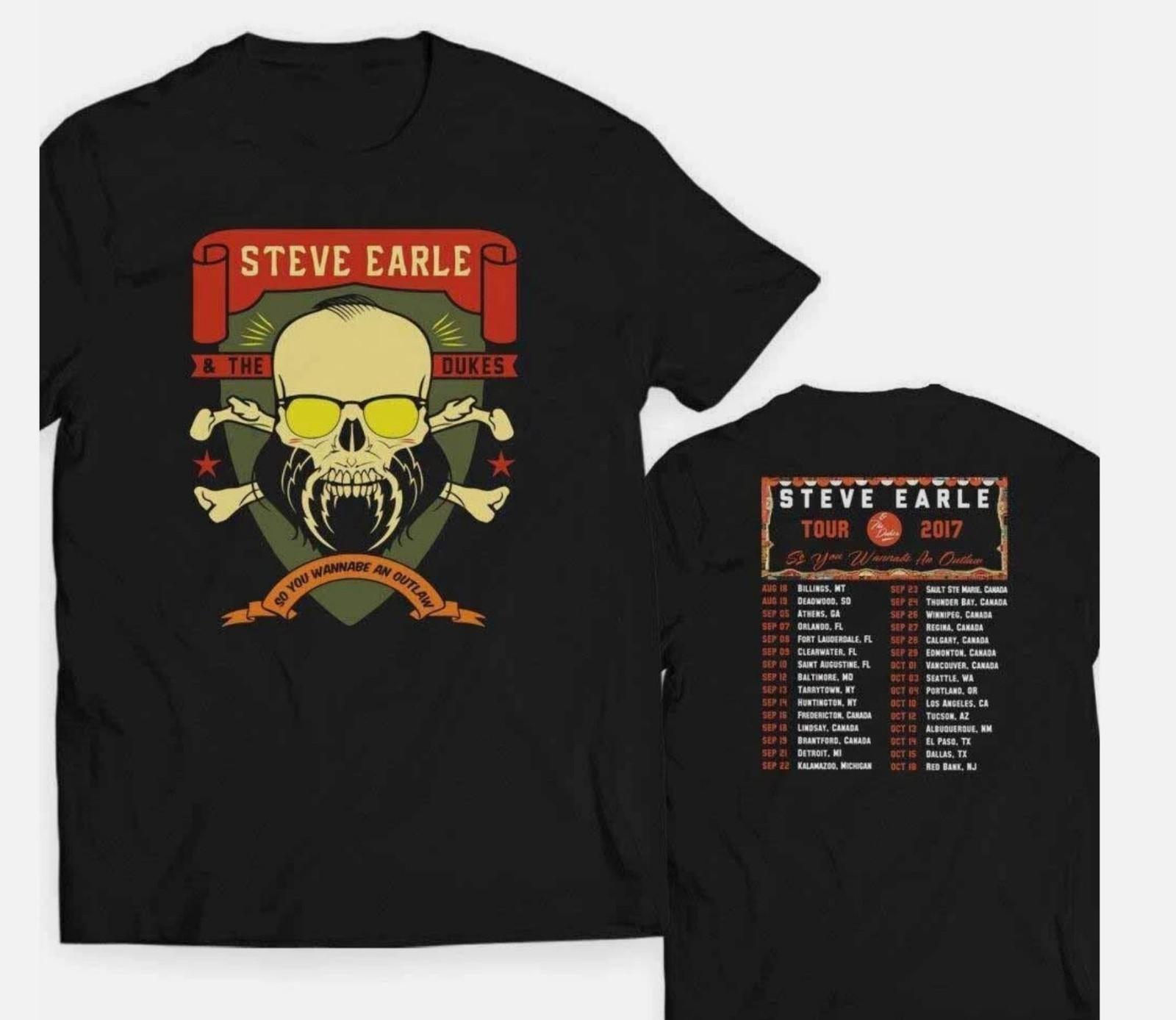 The Dukes Tour 2 sides Steve Earle Shirt Classic Black Unisex S-5XL XXL