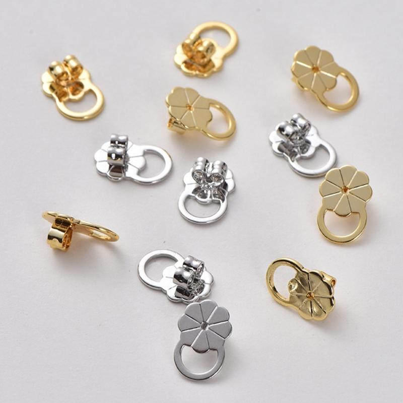 10 Stück Bequeme Ohrstecker-Stöpsel für Damen Mädchen Ohrrücken Ersatz Schwere Ohrring-Stütz-Accessoires