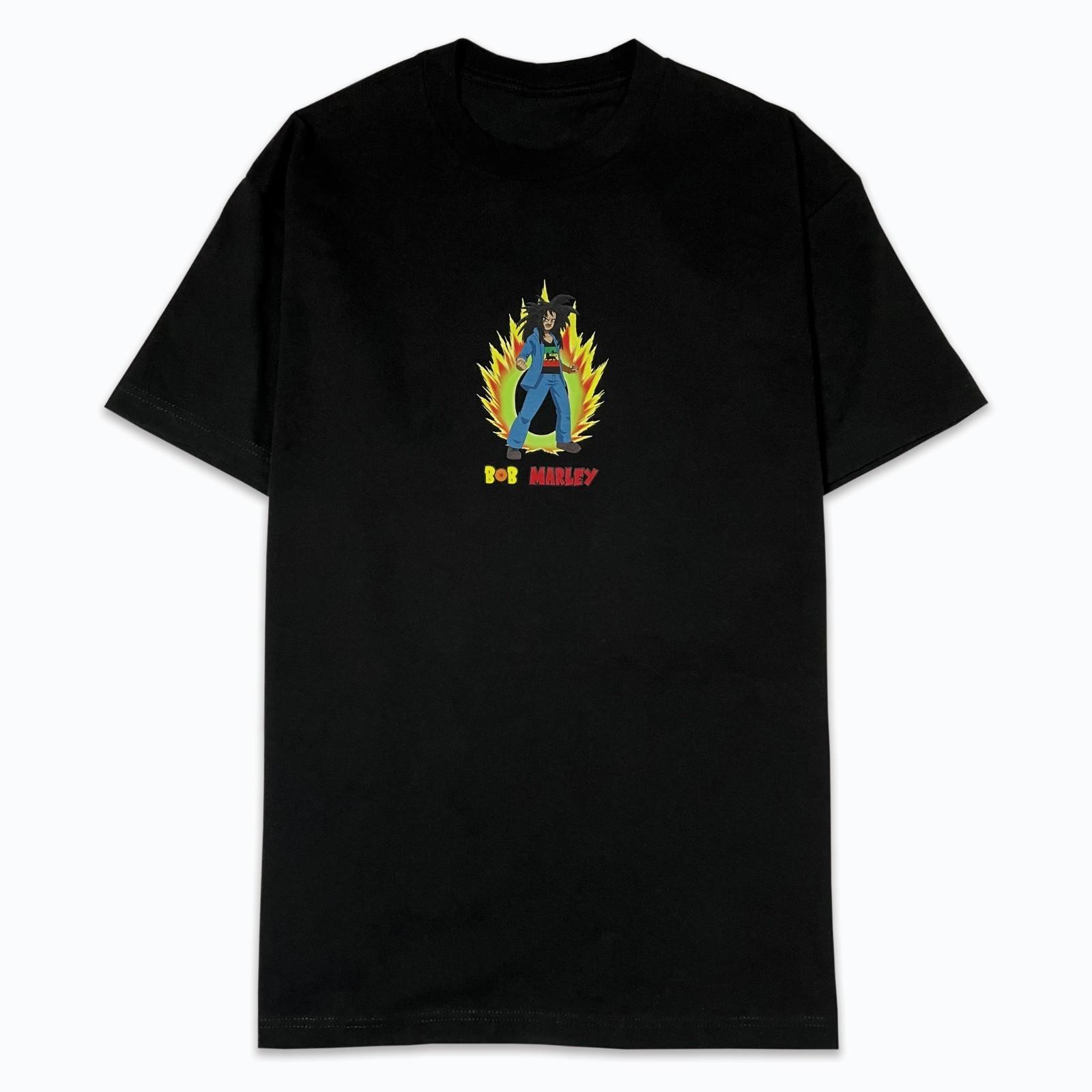 Bob Marley SUPER SAIYAN DRAGON BALL Z T-Shirt XL S