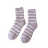 6 Paar Patchwork Verdickte Samtsocken Plüsch Schlafsocken Warme Korallenfleece Socken Herbst/Winter
