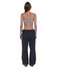PARTIMENTO WOMEN Two-Way Frill Turnover Waist Pants_Navy