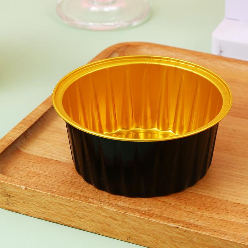 10Pcs Aluminum Cake Cup Round Foil Baking Cup Heat Resistant Cake Cups Mold With Lid Cupcake Birthday Wedding Party Supplies