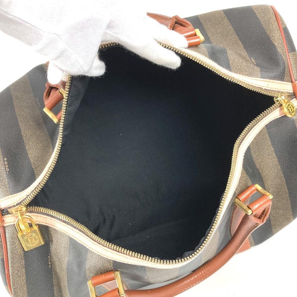 FENDI vintage Pecan travel bag travel bag bag Duffle Bag PVC/Leather khaki/Brown