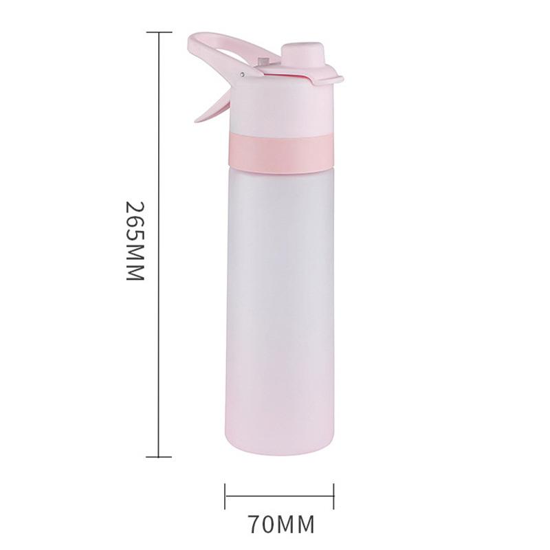 Spray Water Bottle Gradient Frosted Drinking Cup Portable Outdoor Sports Water Mug With Spray Function For Travel Gym Camping