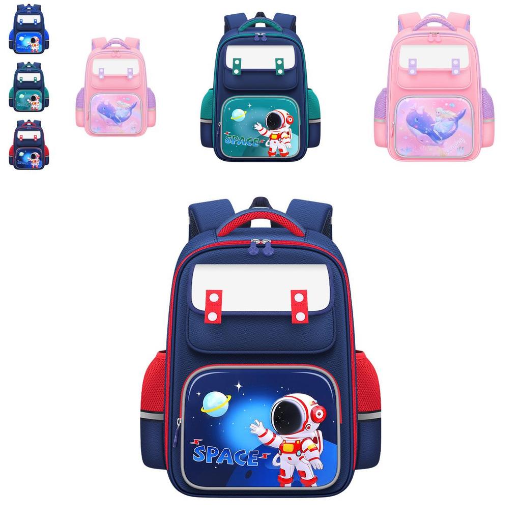Adorable And Durable Nylon School Backpack For Boys And Girls With Curved Shoulder Straps