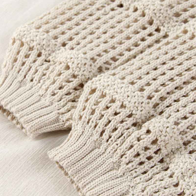 EDOLYNSA Sexy Deep V-neck Lace-up Bell Sleeve Knit Mesh Hollow Out Beach Mini Dress 2024 Summer Swimsuit Cover Up Women Casual Tunic K14