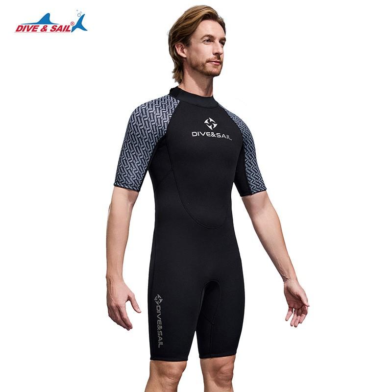 2MM Diving Suit Women's One-piece Shorts Thick Cold-proof Surfing Men's Swimming Snorkeling Warm Wet