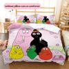 Barbapapa3 Pattern Bedding Quilt Set  Home Decoration  Gift (1 * Duvet Cover + 2 * Pillowcase  Without Core)