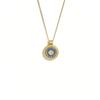 S925 Sterling Silver Lattice Compass Necklace with Cubic Zirconia and Rose Pendant In New Chinese Style