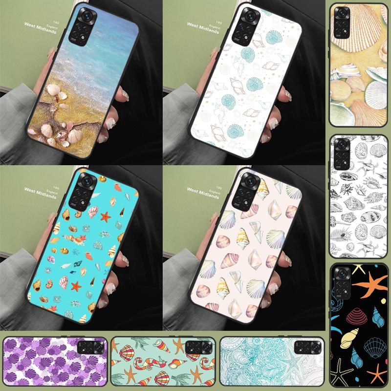 Seashell Shell Sea Art Funda For Xiaomi Redmi Note 13 Pro 14 9 10 11 12 9S 10S 11S 12S Redmi 13C 10C 12C 14C Case