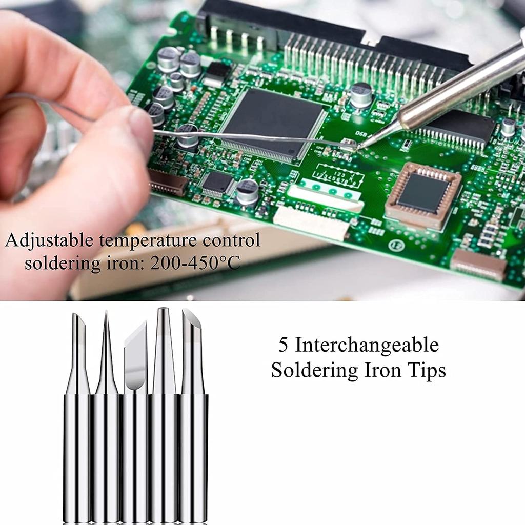Lötkolben-Kit Elektronik, 80 W digitales LCD-Schweißgerät mit einstellbarer Temperatur