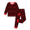Kids' Long Sleeve Loose Pullover Letter Print Drawstring Hooded Sweatshirt Sweatpants Set