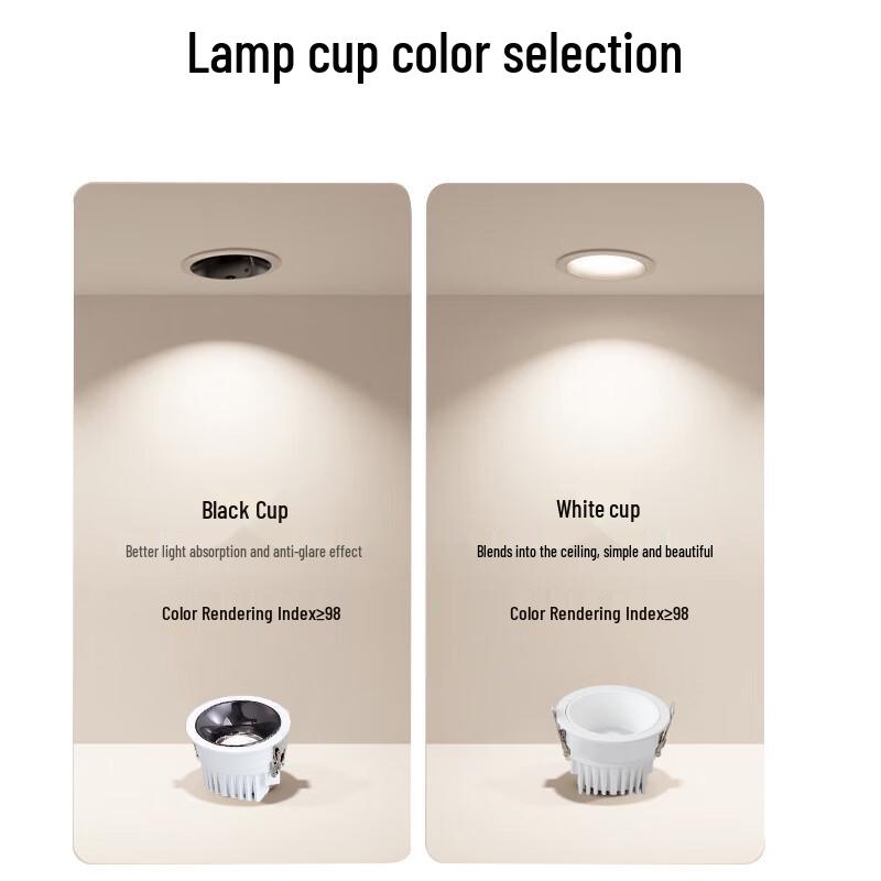 Oeny Recessed Narrow Bezel Anti-Glare Deep Cup Downlight