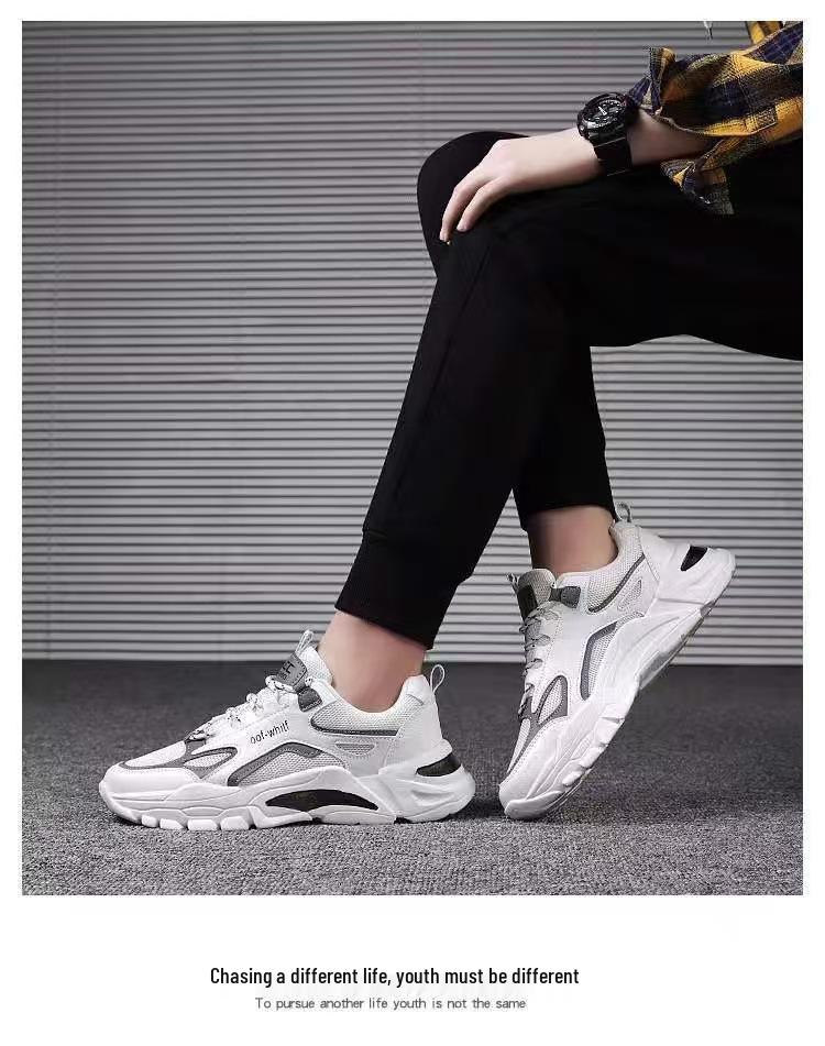 Men's Versatile Summer Sports & Casual Shoes: Chunky Sole, Running, Travel, Dad Style. Ideal for Middle School Students.