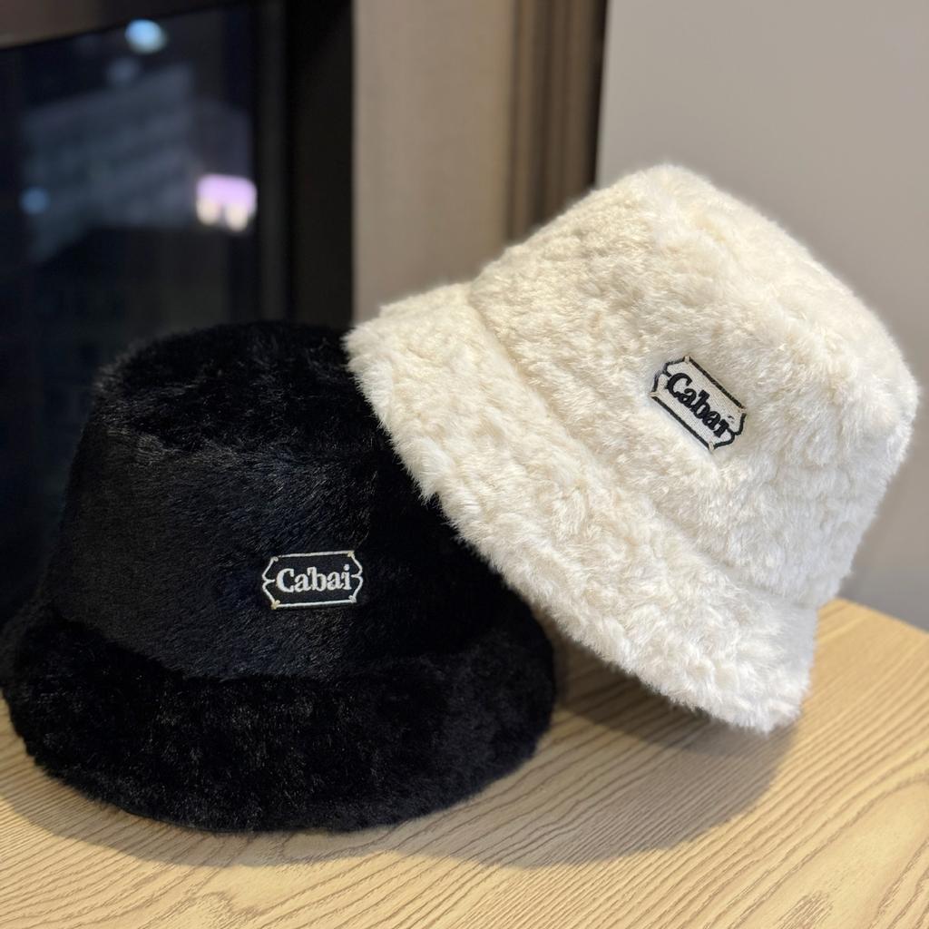 Fisherman Hat for Women Thickened To Keep Warm and Cold Proof Korean Style Fashionable Rabbit Fur Basin Hat Showing Face Small Bucket Hat Trendy