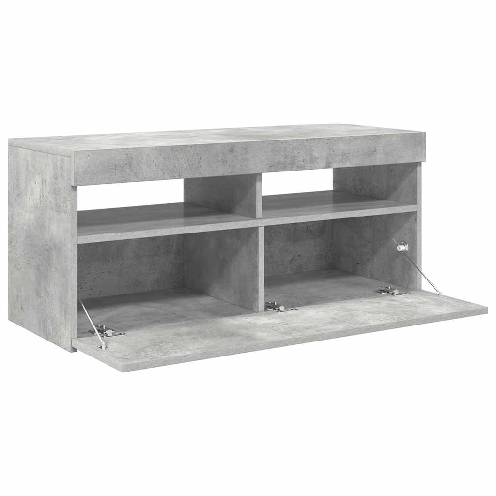 Moderne, Minimalistische TV-Schränke Mit LED-Lichtern, Wohnzimmer- Und Schlafzimmer-TV-Schränke, Stauraum-Sideboards, 90x35x40 Cm