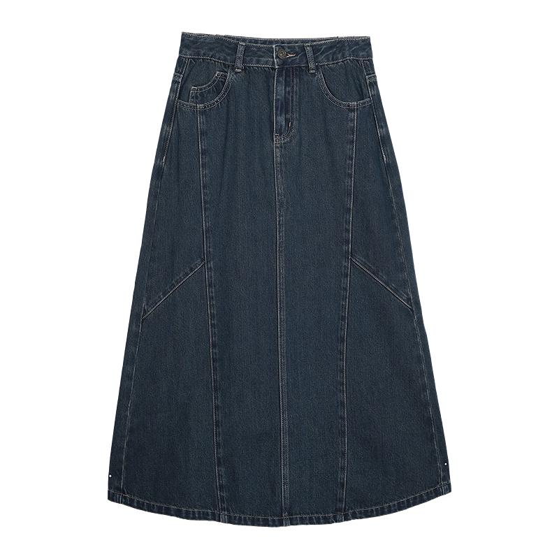 Женская винтажная стираная джинсовая юбка миди Betu S