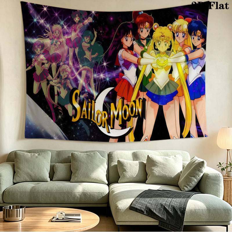 Magic Saylor Girls Wall Tapestry Aesthetic Wall Hanging Printed Fabric Blanket Decorative Tapestries for Bedroom Living Room Home Decor