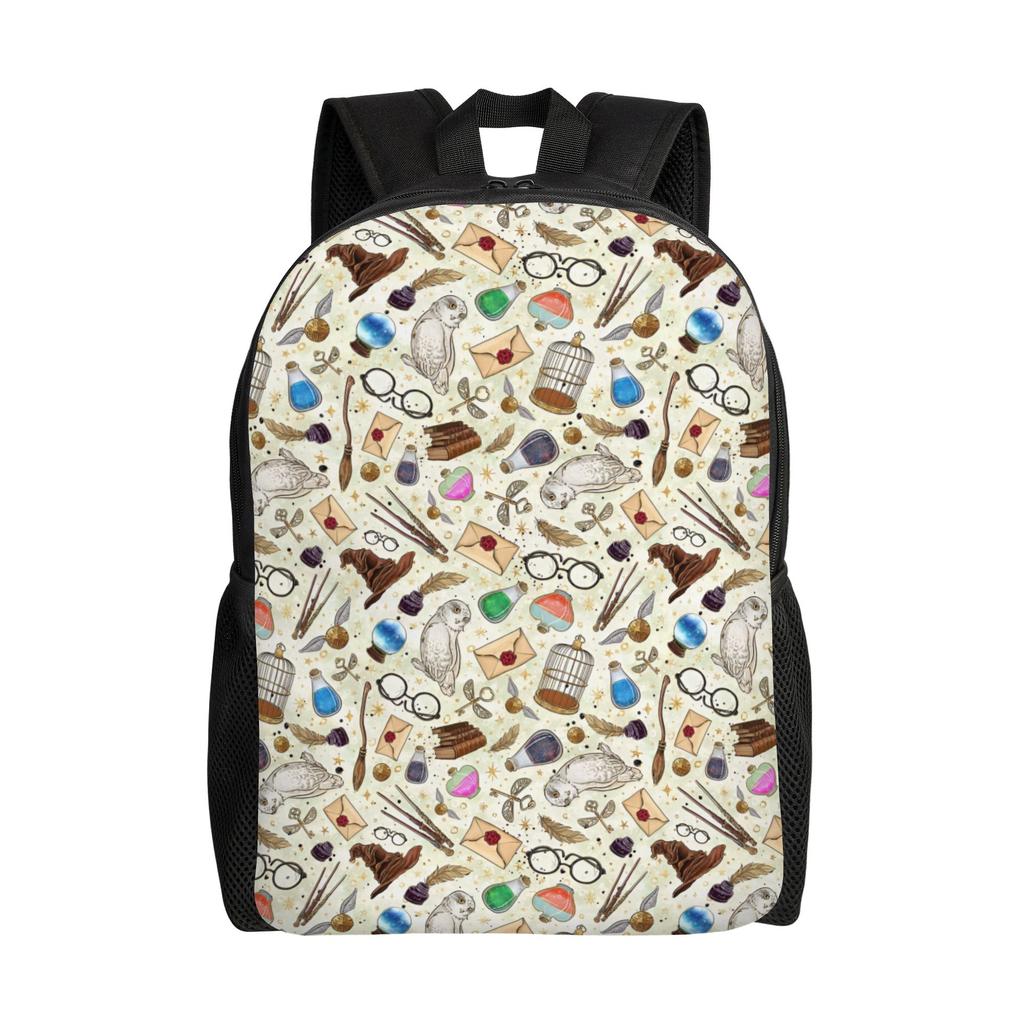 H-Harryes Backpack for Men Women Water Resistant School College Witchcraft Bag Print Bookbags