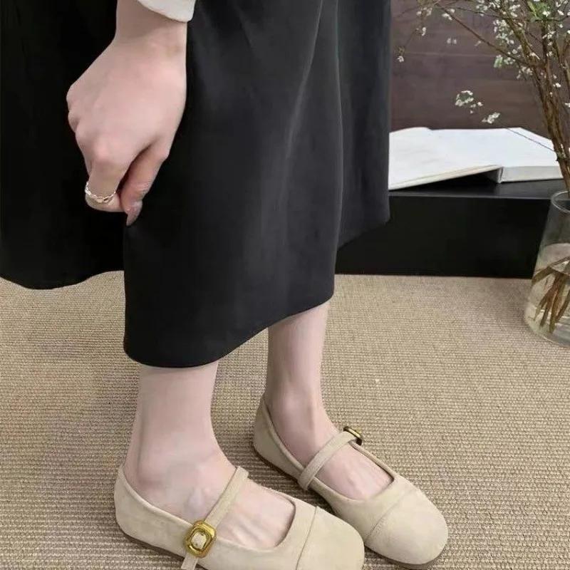 Fashion Gothic Ladies Footwear Round Toe Japanese Style Lolita Mary Jane Luxury Brand 2025 Trend Low Price Social Y2k Women's Flat Shoes