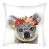 Koalas With Floral Crowns Decorative Pillow Covers Pattern Cushion Cover Suitable For Sofa Bedroom Car Pillow Cover