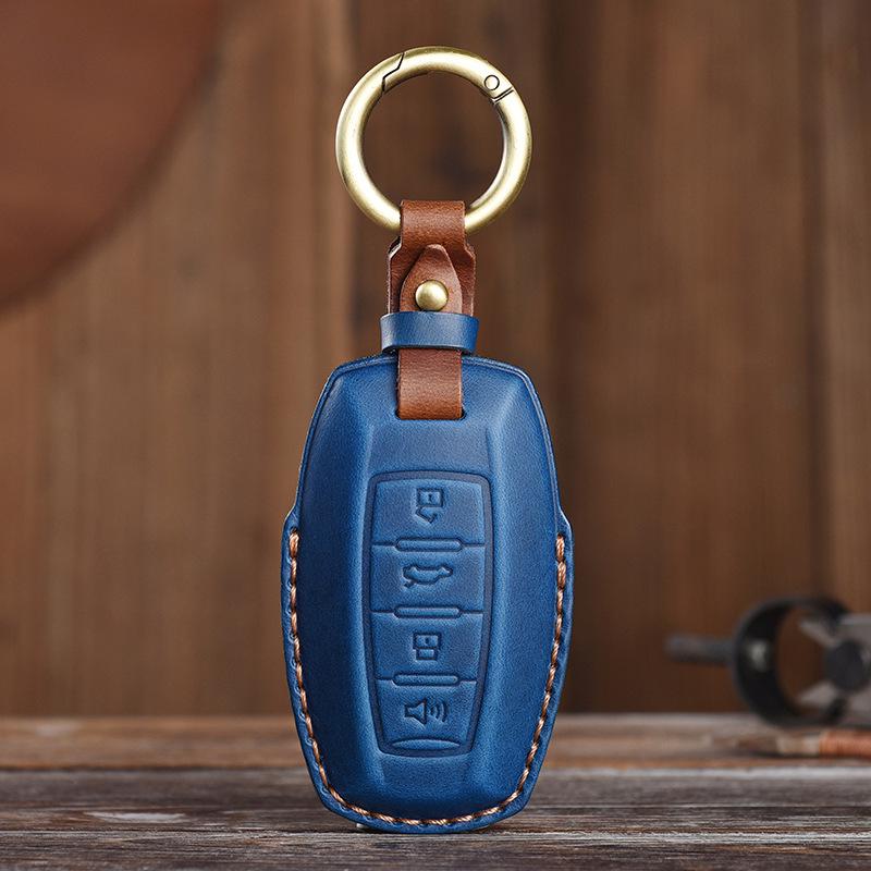 

Vintage Distressed Handmade Genuine Cowhide Car Key Case for Haval