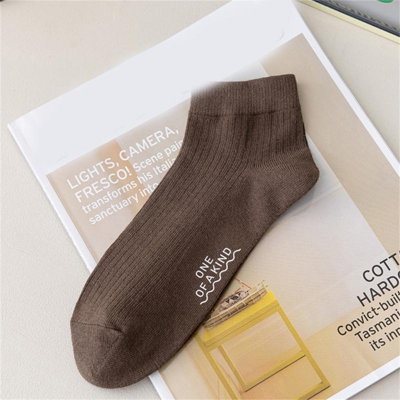 Solid Color Men Sock Spring Autumn Casual Basic Stocking Vertical Stripes Breathable Comfortable Casual Sports Socking