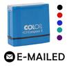 Printtoo E-Mailed Self Inking Rubber Stamp Pre-Inked Office Stamp- Home Office Business Stationery, Black- 42 X 9