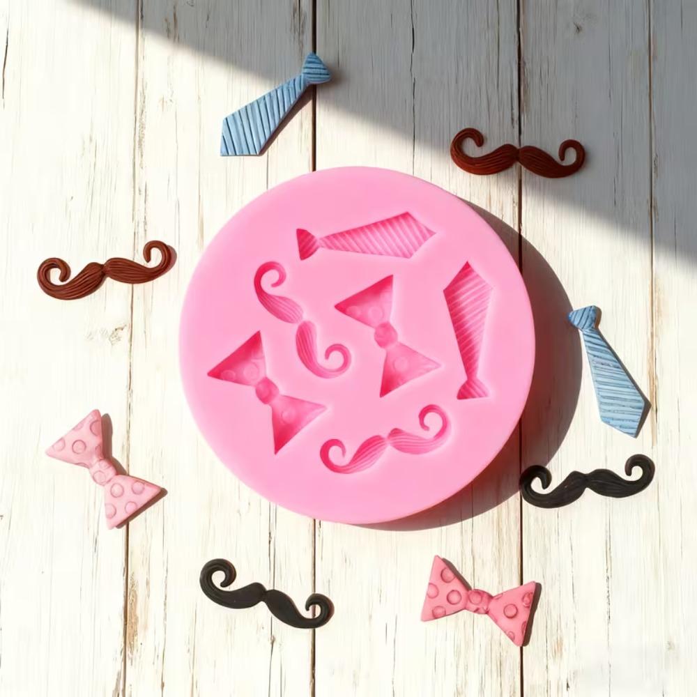 DIY Molds Bow Tie Beard Shape Silicone Molds for Cake Cookies Candy Fondant Chocolate Baking Tools Cake Decoration Accessories