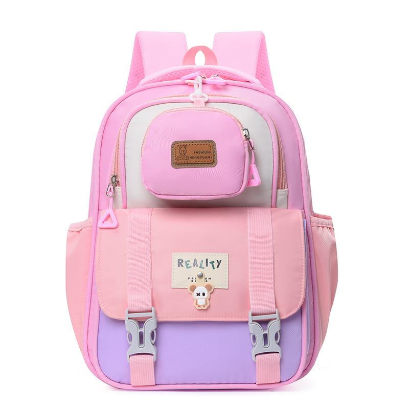School Bag Cartoon Breathable Nylon Children's Backpack First Grade Burden Reduction Student Backpack