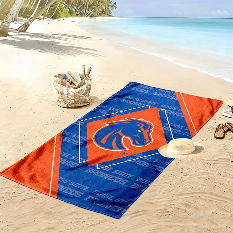 Boise State Broncos Print Beach Towel, Large Soft Quick Dry Towel for Beach Camping Swimming
