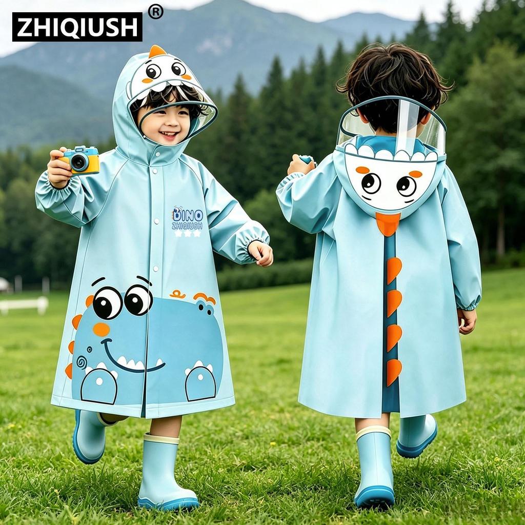 Kids' Cartoon Raincoat - Cute, Waterproof, Outdoor Rain Cape for Boys and Girls in Kindergarten and Primary School