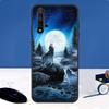 Moon Roaring Wolf Case For Huawei Nova Y90 Y91 Y60 Y61 Y70 10 9 SE 11 Pro 5T 11i 8i 3i P20 P40 P30 Lite Cover