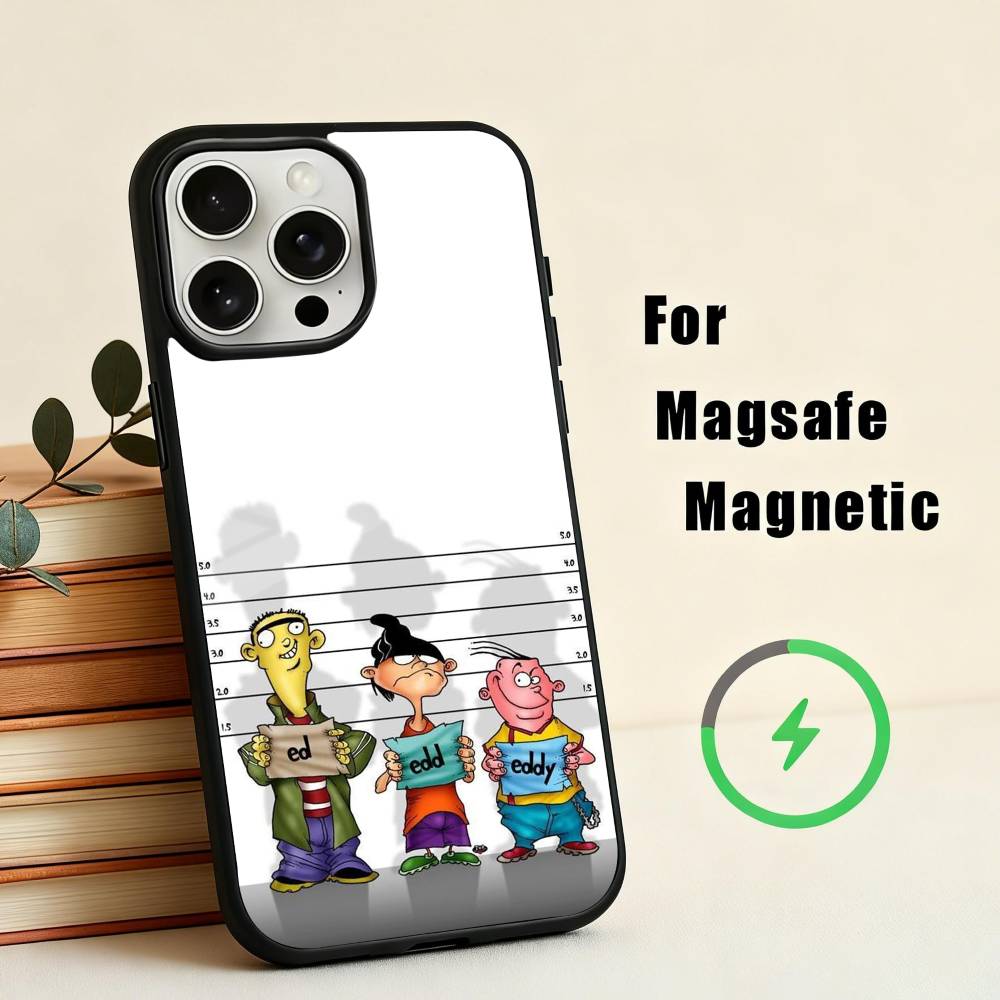 Funny C-Cartoon-N E-Ed E-Edd N Eddy Phone Case For iPhone17,16,15,14,13,12,11 Plus,For Magnetic Wireless Charge Cover
