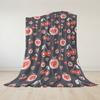 Cherry Heart Orchard Flannel Blanket Warm Soft Halloween Christmas Couch Warm Cozy Decorative Decor Gift for All Season
